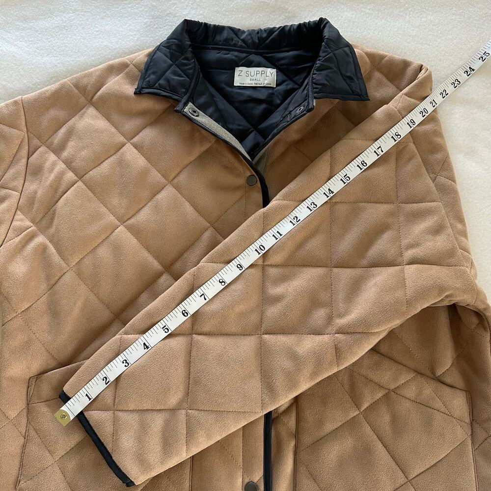 Z Supply Quilted Puff Lightweight Jacket Tan Color Size S - Picture 12 of 12